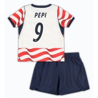 Camiseta Estados Unidos Ricardo Pepi #9 Primera Equipación Replica Mundial 2026 para niños mangas cortas (+ Pantalones cortos)